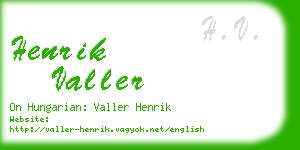 henrik valler business card